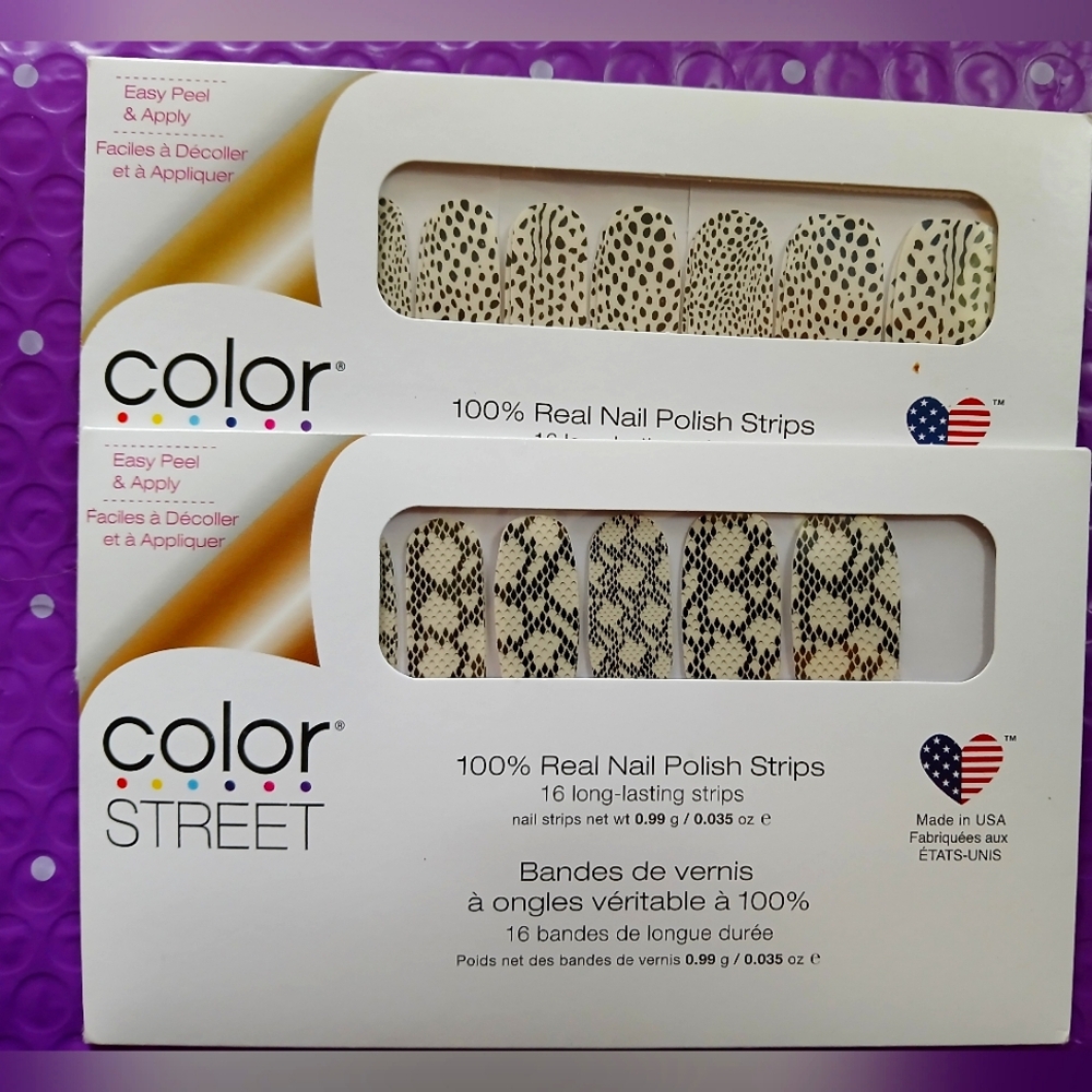 Color Street Animal Print Clear Overlays Bundle Of 2